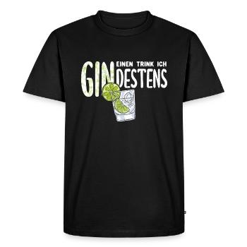Une boisson I GINdestens Gin Juniper Schnapps - T-shirt Premium bio Homme - noir - Devant - Nico (187cm)