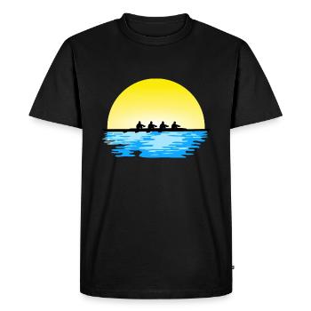 Rowing, Men's Rowing Team, Water and Sun - Men's Premium Organic T-Shirt - black - Front - Nico (187cm)