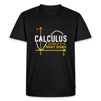 Le calcul est la science de fusée - T-shirt Premium bio Homme - noir - Devant - Nico (187cm)