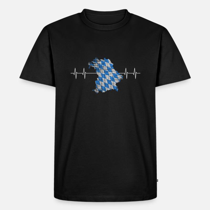 Bayern Bavaria - Männer Premium Bio T-Shirt - Schwarz