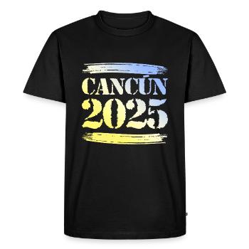 Cancún 2025 - T-shirt Premium bio Homme - noir - Devant - Nico (187cm)