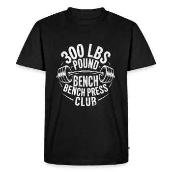 Chemise de presse à banc de studio de sport drôle - T-shirt Premium bio Homme - noir - Devant - Nico (187cm)