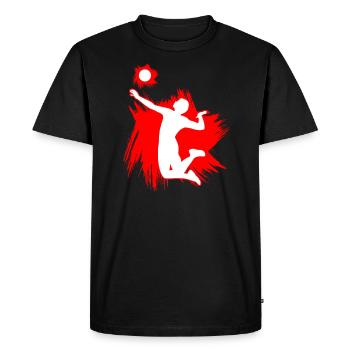 Handball - T-shirt Premium bio Homme - noir - Devant - Nico (187cm)