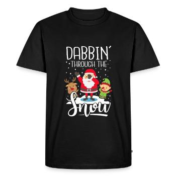 Cadeau de Noël Rudolph renne Elf DAB - T-shirt Premium bio Homme - noir - Devant - Nico (187cm)