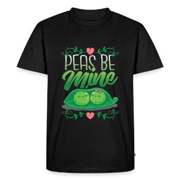 Valentine's day Vegan Vegetarian gardeners gift - Men's Premium Organic T-Shirt - black - Front - Nico (187cm)