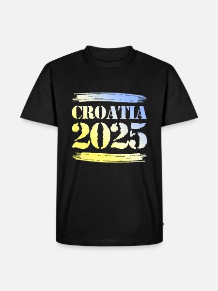 Croatia 2025 - Men's Premium Organic T-Shirt - black