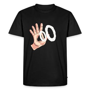 Vaping Hand Nicotine Dependent Gift - Men's Premium Organic T-Shirt - black - Front - Nico (187cm)