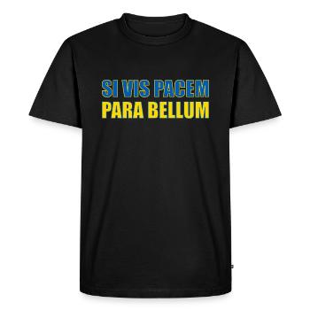 si vis pacem para bellum, paix, Ukraine, en disant - T-shirt Premium bio Homme - noir - Devant - Nico (187cm)