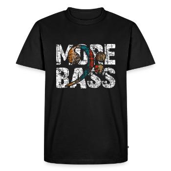 More Bass Please Bass Clef for Bass Guitarists - Men's Premium Organic T-Shirt - black - Front - Nico (187cm)
