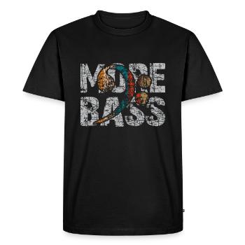 More Bass Please Bass Clef for Bass Guitarists - Men's Premium Organic T-Shirt - black - Front - Nico (187cm)