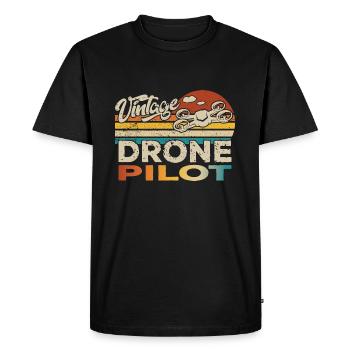 Drone Drone Drone Quadricoptère Anniversaire - T-shirt Premium bio Homme - noir - Devant - Nico (187cm)