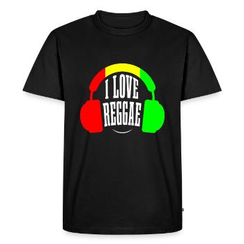Musique reggae - T-shirt Premium bio Homme - noir - Devant - Nico (187cm)