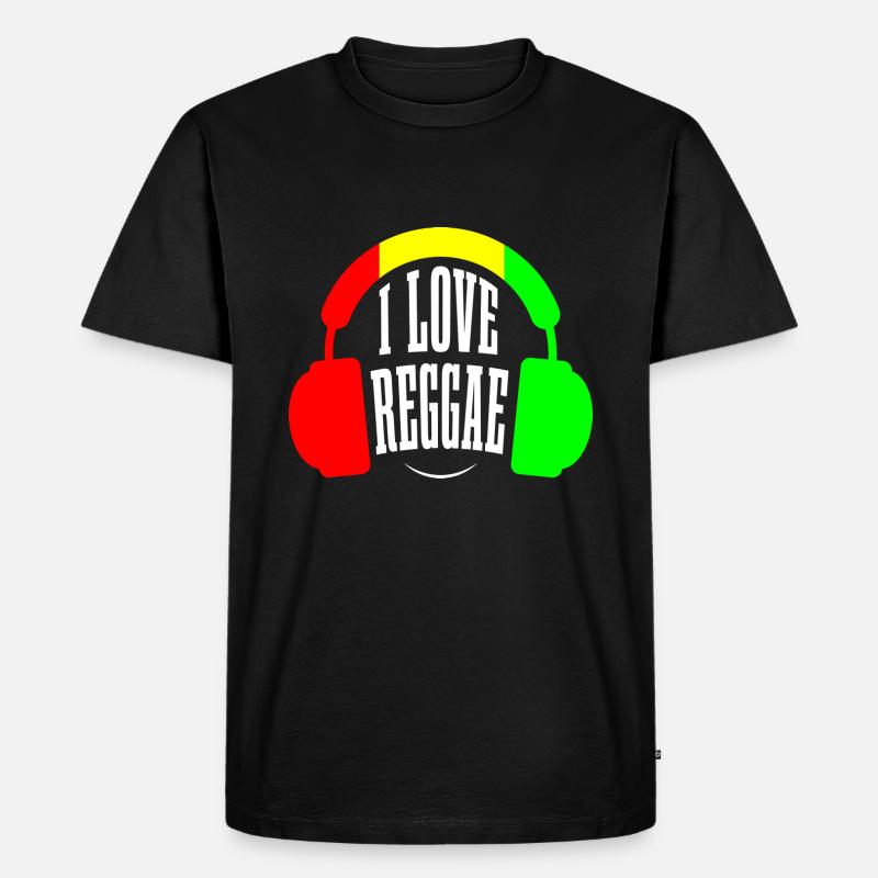 Reggae-Musik - Männer Premium Bio T-Shirt - Schwarz