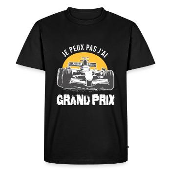 Je peux pas j ai Grand Prix course automobile - T-shirt Premium bio Homme - noir - Devant - Nico (187cm)