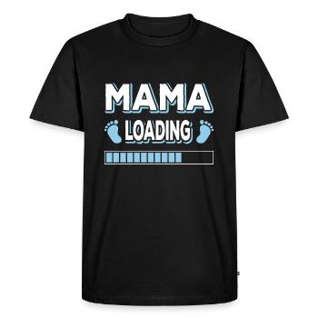 Maman Chargement Maman Mères Maman Maman Fête des mères - T-shirt Premium bio Homme - noir - Devant - Nico (187cm)