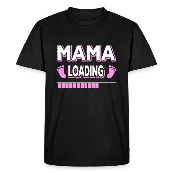 Maman Chargement Maman Mères Maman Maman Fête des mères - T-shirt Premium bio Homme - noir - Devant - Nico (187cm)