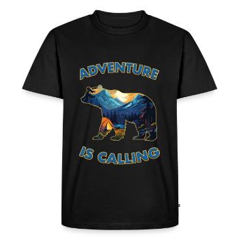 L’appel de la nature - T-shirt Premium bio Homme - noir - Devant - Nico (187cm)