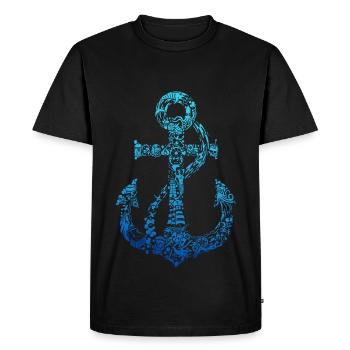 Sailor Anchor Gift Sea Life Sailor - Men's Premium Organic T-Shirt - black - Front - Nico (187cm)
