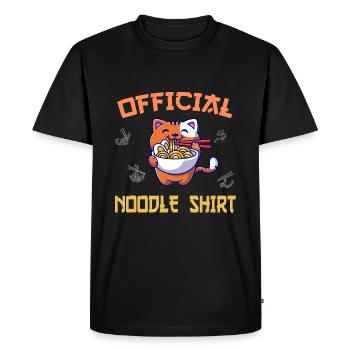 Official Noodle Shirt Noodles Ramen Pasta Bolognese - Men's Premium Organic T-Shirt - black - Front - Nico (187cm)