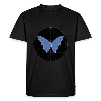 Géométrie sacrée papillon - T-shirt Premium bio Homme - noir - Devant - Nico (187cm)