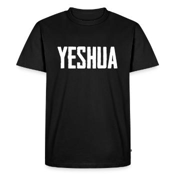 Yeshua Jesus Christ - Men's Premium Organic T-Shirt - black - Front - Nico (187cm)