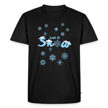 Let it snow - Men's Premium Organic T-Shirt - black - Front - Nico (187cm)