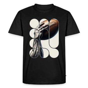 Strength of Rugby - Men's Premium Organic T-Shirt - black - Front - Nico (187cm)