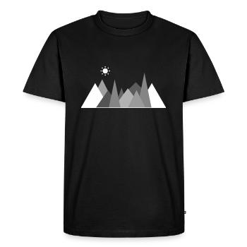 montagnes mountians moderne nature cadeau créatif mode - T-shirt Premium bio Homme - noir - Devant - Nico (187cm)