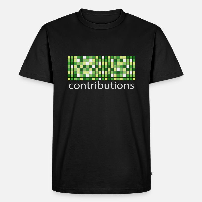 Contributions GitHub - Men's Premium Organic T-Shirt - black