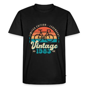 1983 Anniversaire 40 Ans velo cycliste - T-shirt Premium bio Homme - noir - Devant - Nico (187cm)