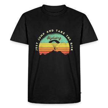 Intended for skydiving - Men's Premium Organic T-Shirt - black - Front - Nico (187cm)