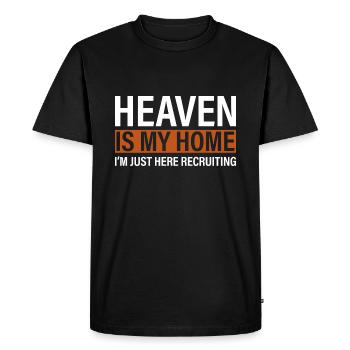 Messages de la Bible Le ciel a juste pardonné - T-shirt Premium bio Homme - noir - Devant - Nico (187cm)