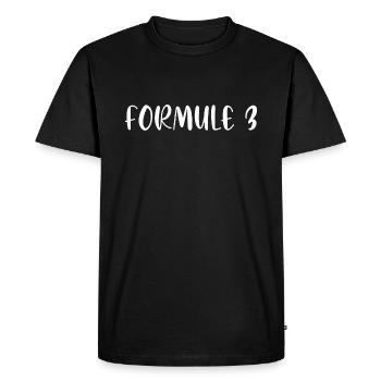 T shirt formule 3 - T-shirt Premium bio Homme - noir - Devant - Nico (187cm)