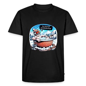 mème snowboarder drôle pour les vacances de ski après-ski - T-shirt Premium bio Homme - noir - Devant - Nico (187cm)