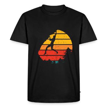Vintage Indoor Rock Climbing - Men's Premium Organic T-Shirt - black - Front - Nico (187cm)