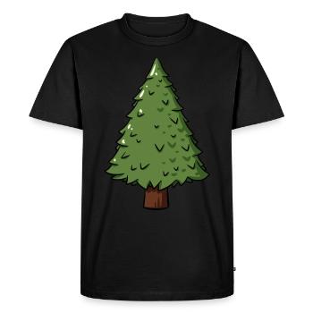 Fir Tree Tree Forester Gift Idea - Men's Premium Organic T-Shirt - black - Front - Nico (187cm)