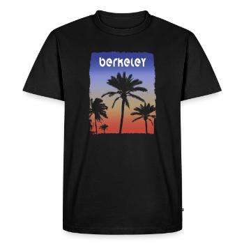 Berkeley California Sunset Vacation Souvenir Palm - Men's Premium Organic T-Shirt - black - Front - Nico (187cm)