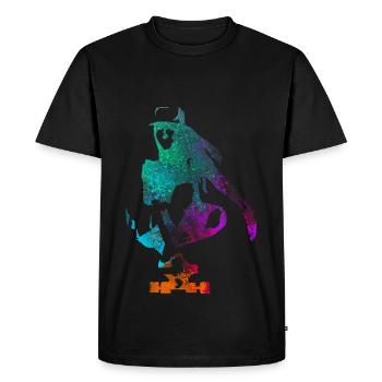 Fille patineuse néon - T-shirt Premium bio Homme - noir - Devant - Nico (187cm)