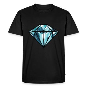 Symbole du diamant - T-shirt Premium bio Homme - noir - Devant - Nico (187cm)