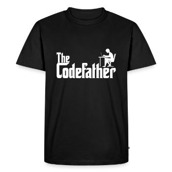 Informatiker the Codefather Programmierer Geschenk - Männer Premium Bio T-Shirt - Schwarz - Vorne - Nico (187cm)