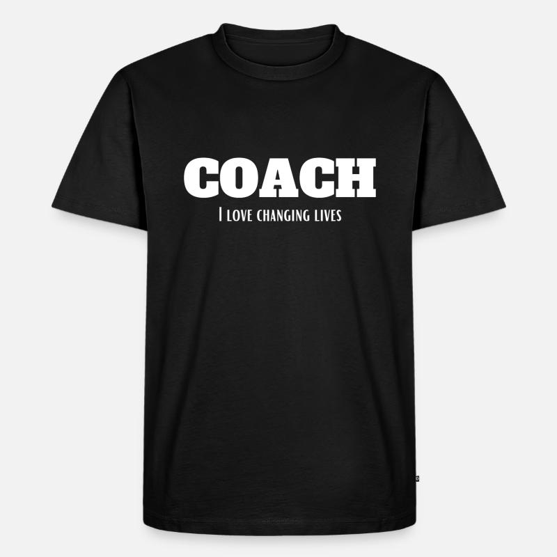 Coach Training Trainer Spruch - Männer Premium Bio T-Shirt - Schwarz