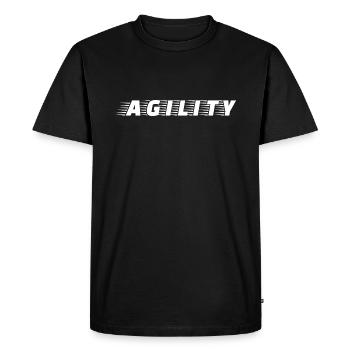 Agility T shirt - Men's Premium Organic T-Shirt - black - Front - Nico (187cm)