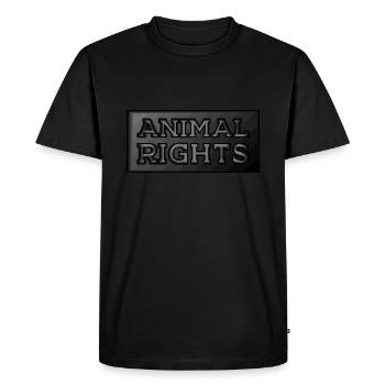 DROITS DES ANIMAUX VEGAN - T-shirt Premium bio Homme - noir - Devant - Nico (187cm)