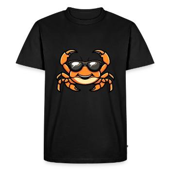 Crab Crab Cool Animal - Men's Premium Organic T-Shirt - black - Front - Nico (187cm)