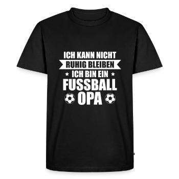 Fußball Opa Sport Fußballer Geschenk - Männer Premium Bio T-Shirt - Schwarz - Vorne - Nico (187cm)