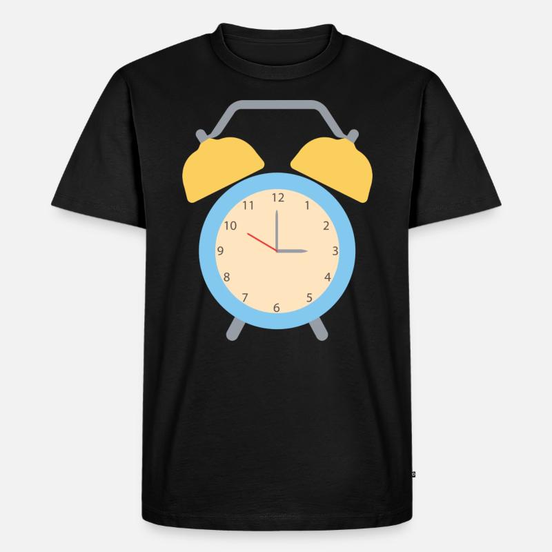 Wecker - Männer Premium Bio T-Shirt - Schwarz
