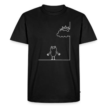 Linea Funny Graphics Printemps Été Minimal Humour - T-shirt Premium bio Homme - noir - Devant - Nico (187cm)