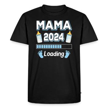 Chargement de maman 2024 Mère Mères Fête des mères - T-shirt Premium bio Homme - noir - Devant - Nico (187cm)