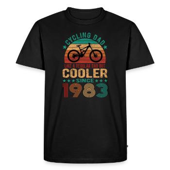 Cycling Dad Like A Regular Dad Cooler depuis 1983 - T-shirt Premium bio Homme - noir - Devant - Nico (187cm)