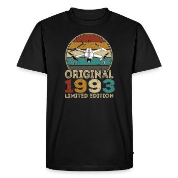 Drone Pilot Whoop Copter FPV UAS Pilot Drone 1993 - Men's Premium Organic T-Shirt - black - Front - Nico (187cm)